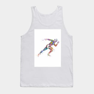 Runner Muscles Colorful Sprinter Watercolor Tank Top